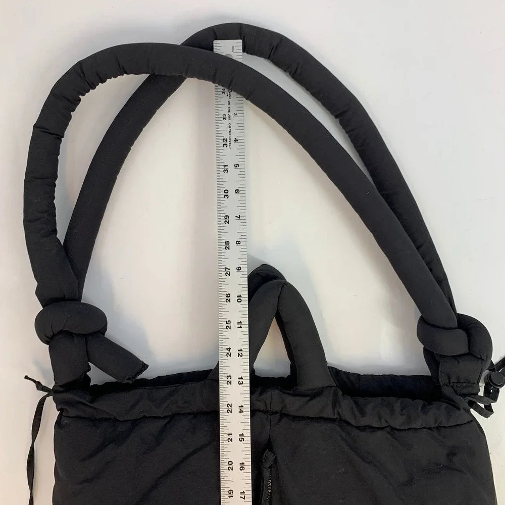 ÖLEND Backpacks Black Large Padded Shoulder Nylon Tote‎ Bag Drawstring Closure